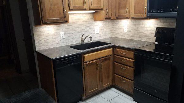 Kitchen remodel with integrated sink