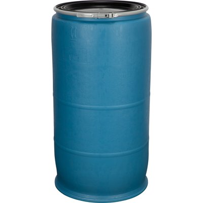 77 gallons plastic barrel available.