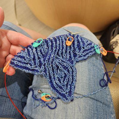 Knitting while I wait