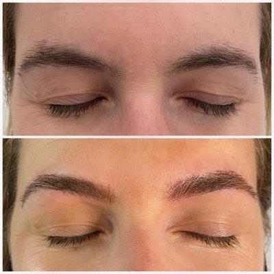 Microblading before and after