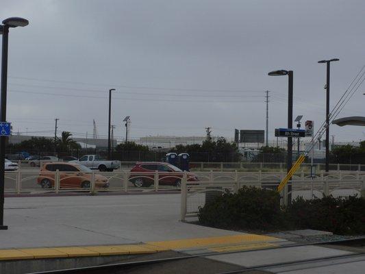 24th street trolley and the buses that travel which is for the buses. The parking lot is across the lot .