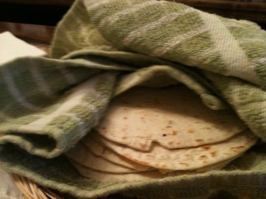 warm tortillas in their little bed