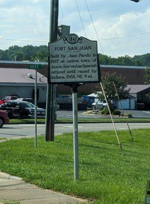 Fort San Juan Historical Marker, Morganton