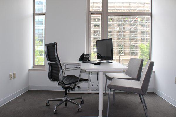 Private office with windows that open!  Overlooking Lafayette Park.