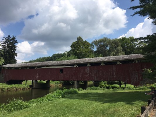 Beautiful long covered bridge