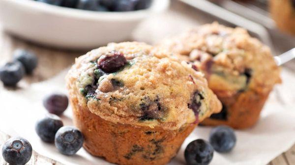 Our oh so delicious blueberry muffins, yummy and healthy too!