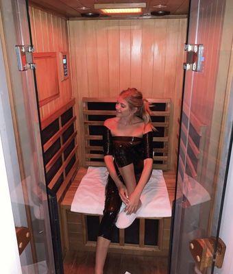 Our most popular treatment combines a magnesium thermal wrapped infrared sauna session, followed by our signature lymphatic massage.