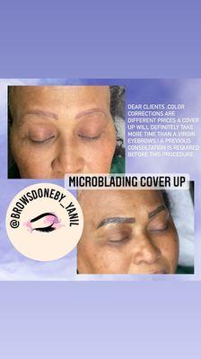 Any eyebrows not done by me are a cover up prices are different.!