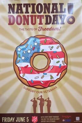 National Donut Day! Help our veterans every time you buy a donut!