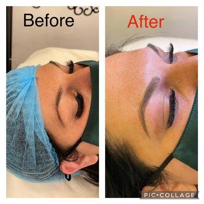 Microblading hair strokes