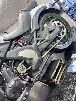 KAWASAKI VULCAN New Chain Install