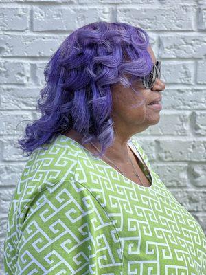 Color me purple / relaxed hair