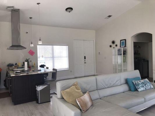 Living room and kitchen, it's all so nicely put together