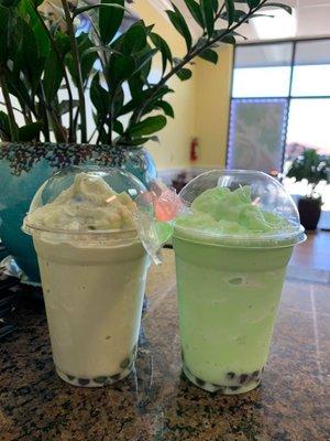 Bubble tea! Comes in several flavors and offered in slush or milk tea.