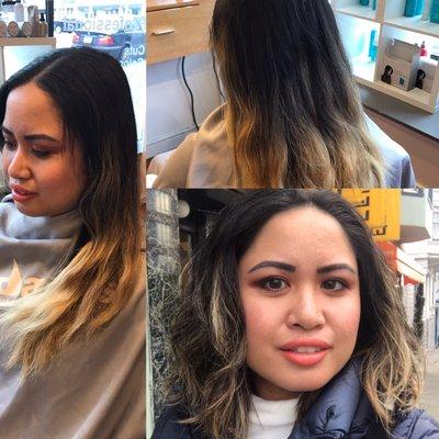 Before and after. Haircut by Ruben