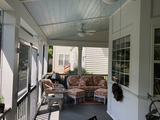 Screen Porch Deck Stairs White