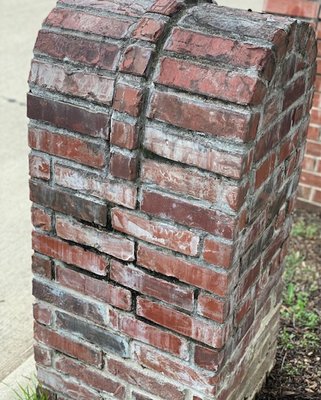 Before a power wash on a mailbox.