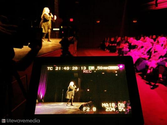 Filming legendary comedian Elayne Boosler