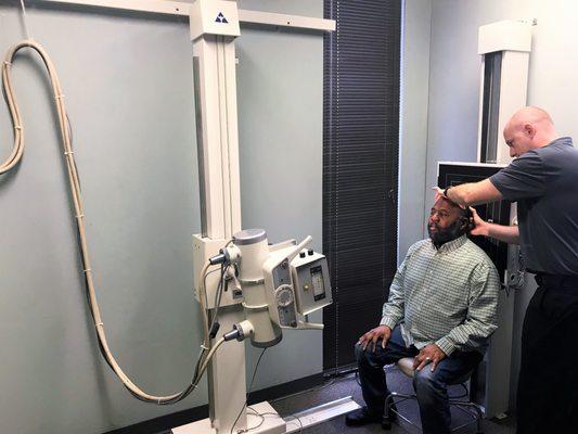 Chiropractor Charlotte NC taking X-rays