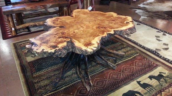 Steve Horn hand made lombard burl coffee table