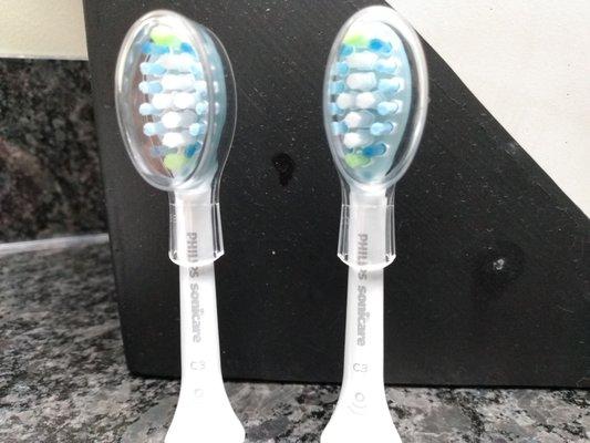 Sonicare replacement toothbrush heads. $7.50 each at Costco. $15 at CVS. CVS just sucks.