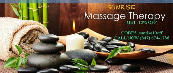 Welcome to Sunrise Massage Therapy 3707 W Dempster St Skokie, IL 60076 CALL NOW (847) 674-1786 Request an appointment