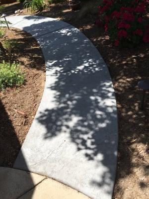 Backyard walkway off the patio