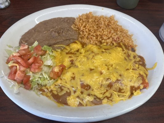 Chilaquiles, Beef enchiladas,