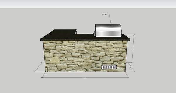 BBQ rendering backside