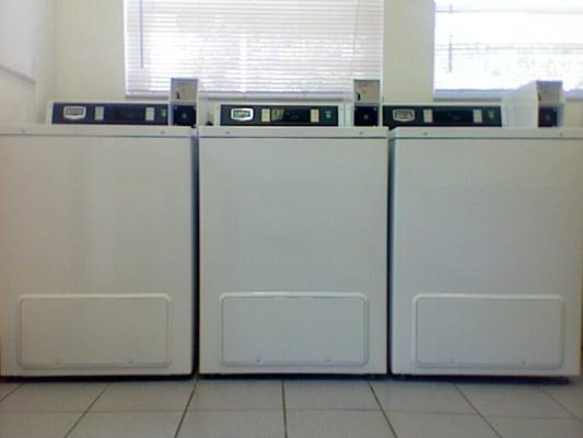 New washers in coin laundry room