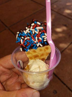 Waffle cone sample