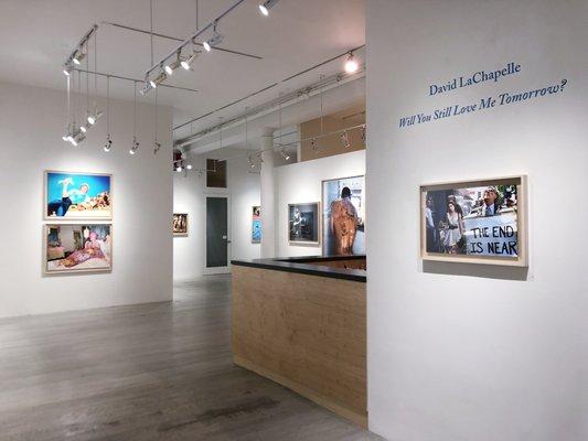 An installation shot of our David LaChapelle exhibition "Will You Still Love Me Tomorrow"