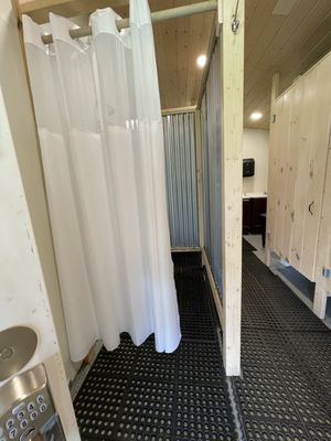 Showers in bathhouse