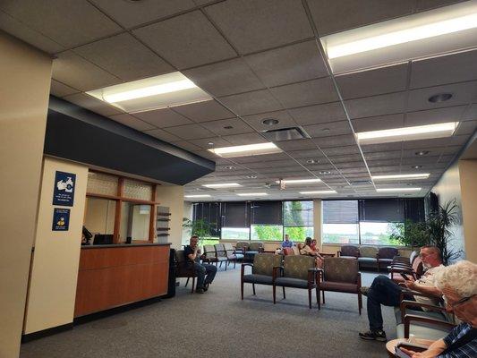 Large waiting room for the sleep clinic