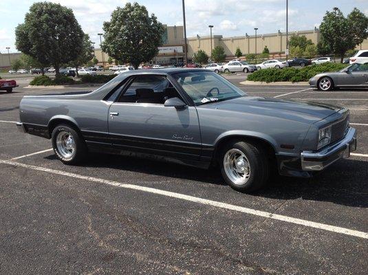 1987 Elcamino Super Sport. Full frame on body body restoration. Custom hood, full ground effect kit, Super Sport airbrushed.