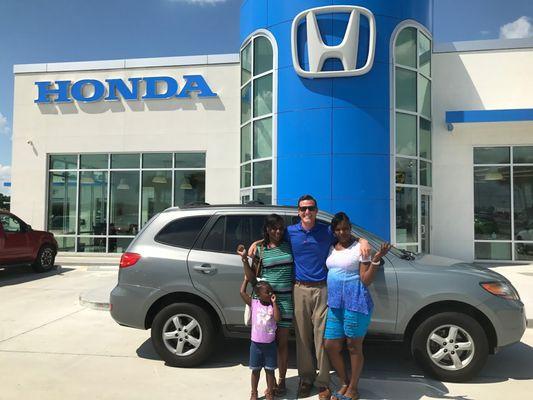 Excited customer for their new adventures with their new Honda!