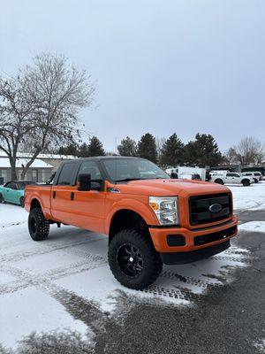 Ford F350 Wrapped in Gloss Orange