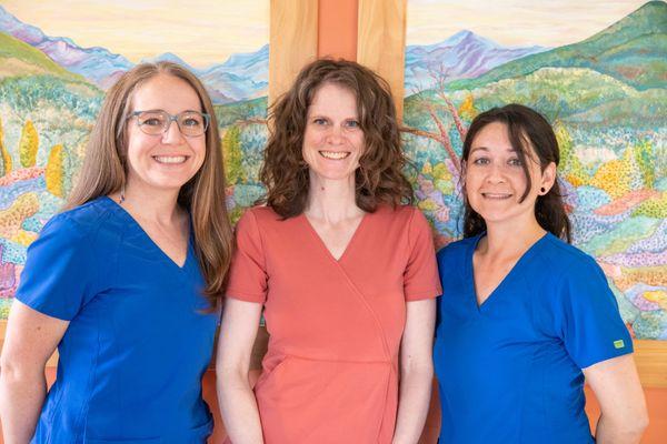 Haven Healing Center Staff from left to right: Deana Shelton, Practice Manager; Dr. Alaina Gelineau; Liz Meyers, CA