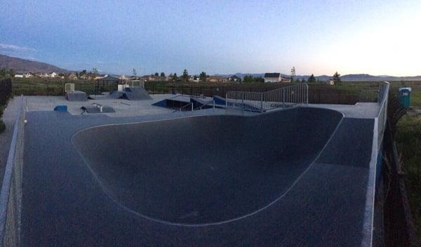 Micro bowl at Pony Express skate park in Eagle Mountain, Utah.