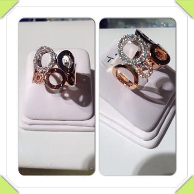 New line of 18/14k Italian rose gold jewelry with diamonds