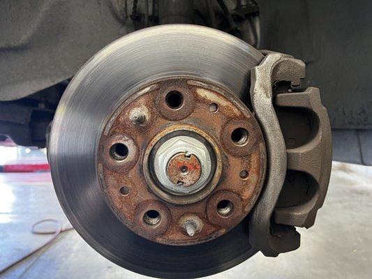 Rotors all badly damaged.