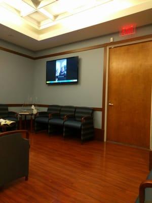 Two waiting rooms for those like me who go through multiple tests.