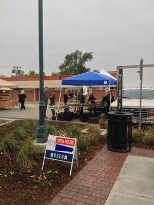 Fall market on rainy Saturday in October 2013