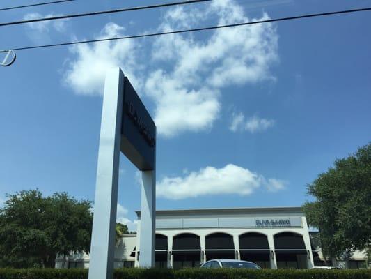 Street sign and building