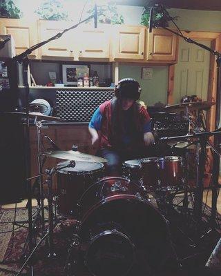 Recording Drums with local San Marcos band 'Rusty Dusty'