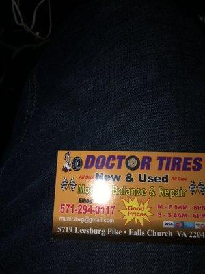 Doctor Tires has good deals on all tires sizes and brands