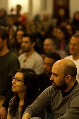 Weekly Dharma Gathering audience. Weekly Open house every Tuesday night at 7pm: http://ny.shambhala.org/weeklydharmagathering/