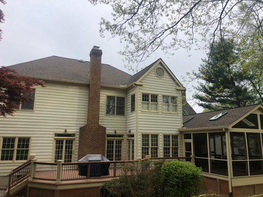 Finished house with Architectural asphalt shingle