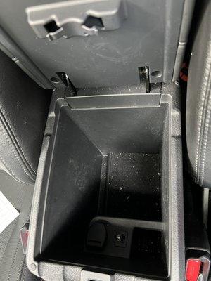 Center console storage