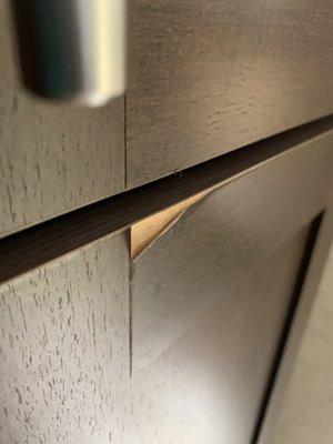 Peeling cabinets